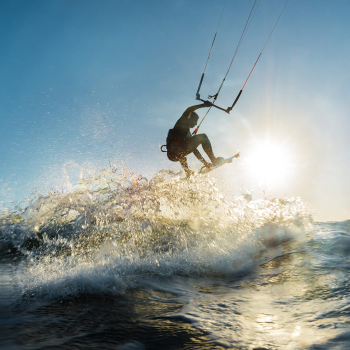 Kite surf at sunset